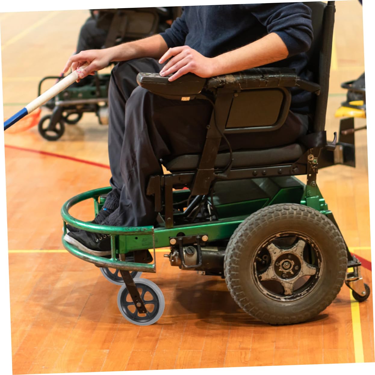 Veemoon 2pezzi Ruote di Ricambio per Sedia Rotelle Sostituzione Ruote Anteriori Piccole con Asta Asse Vite Accessorio Motore per Sedia Rotelle in Plastica Dura e Resistente all Usura