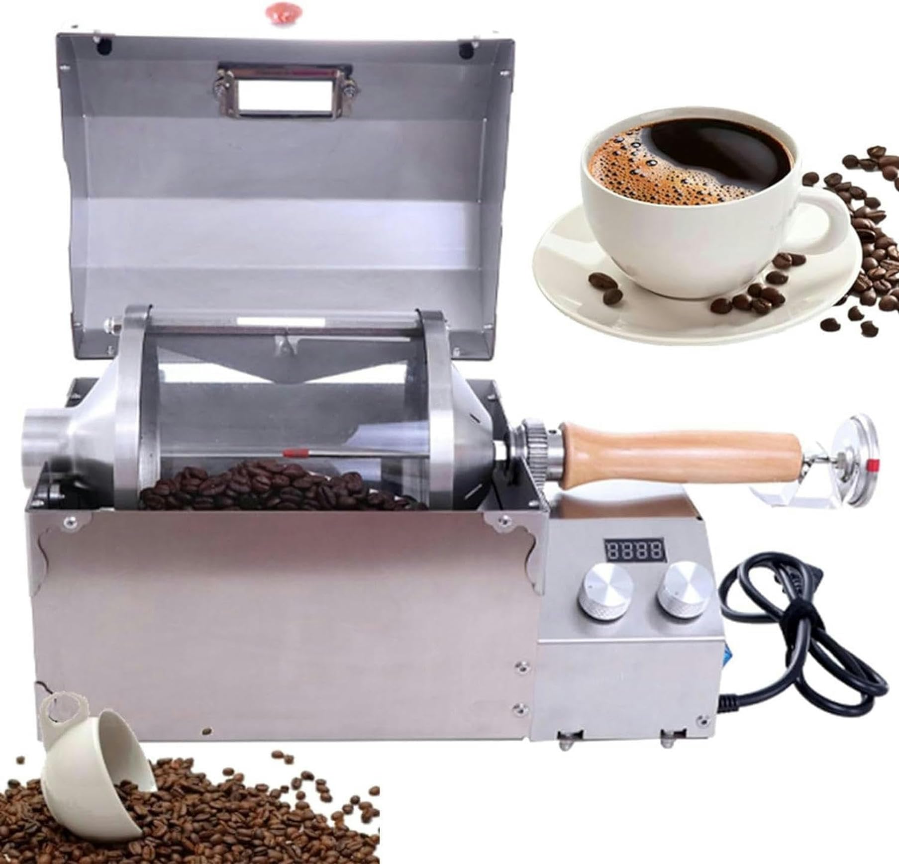 Torréfacteur de café en verre de quartz résistant à haute température 1200W