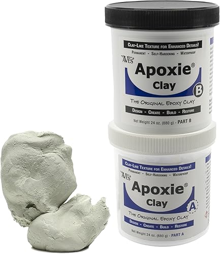 Aves Apoxie Clay - 2 partes (A y B) auto endurecimiento, arcilla para modelar - Arcilla blanca Apoxie de 3 libras