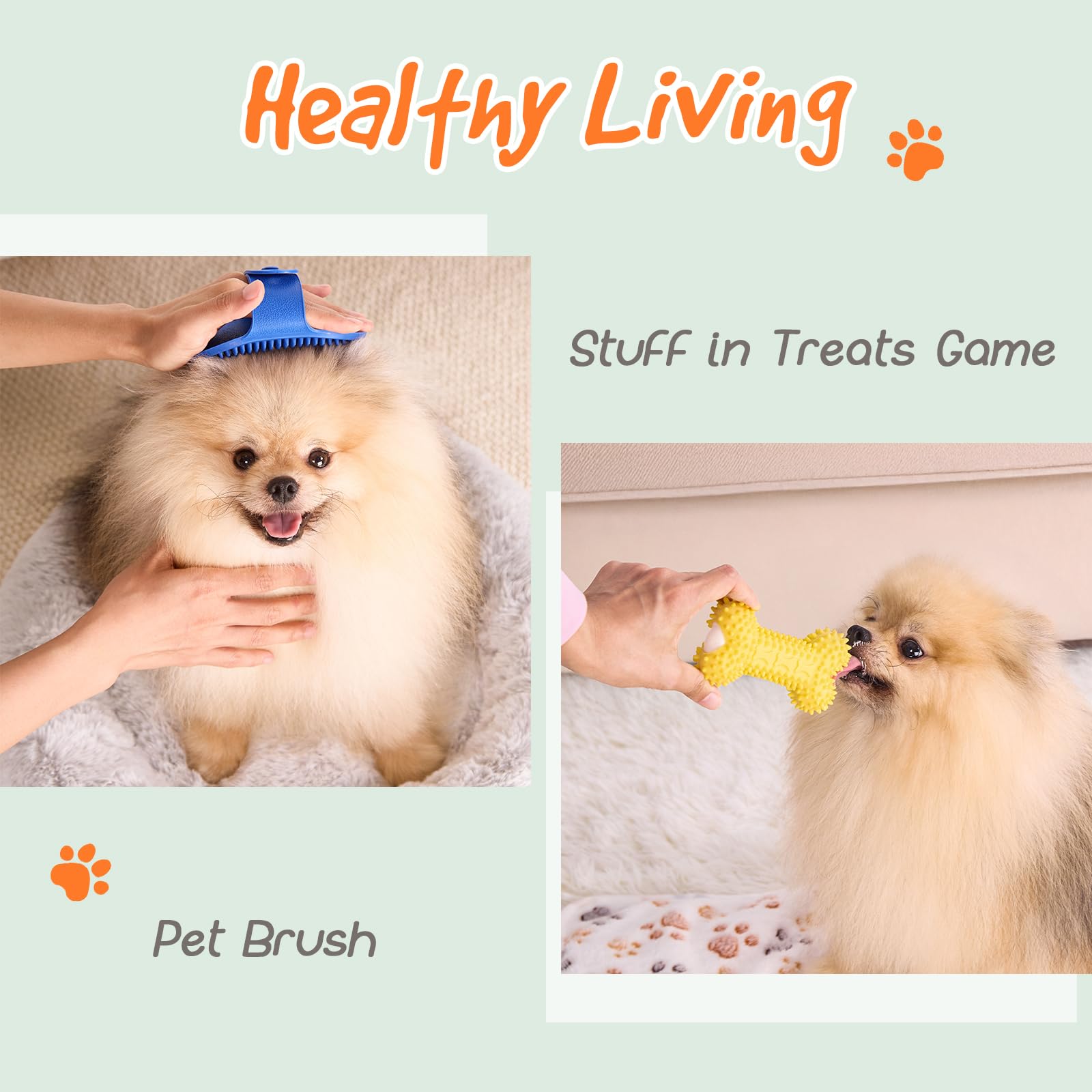 14Pcs New Puppy Gift Basket, Welcome Puppy Starter Kit, Dog Toy Gift Basket for Small Puppies, Interactive Dog Toys Bundle Dog Essentials for Birthday Christmas