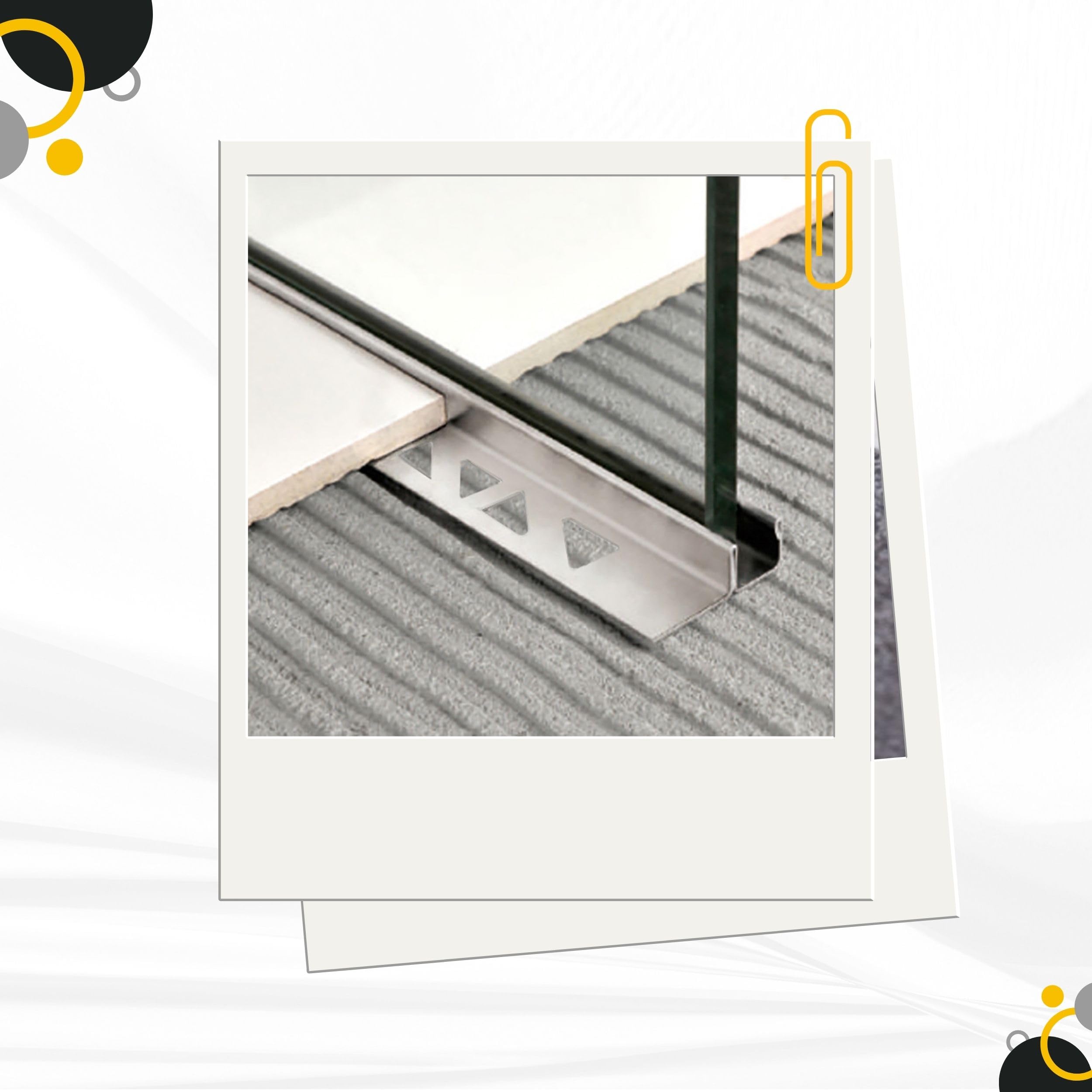Glas-Fliesenprofil Edelstahl Klemmprofil Wandprofil V2A 2m H12.5mm 11mm-Glas gebürstet