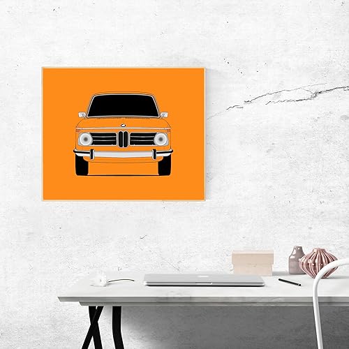 Miniatura 4 de Custom Car Posters CUSTOMIZABLE COLOR Handmade Poster compatible with BMW 2002 Tii Ti (1968-1973) Print Wall Art Décor - 8x10 Satin Print (Unframed)
