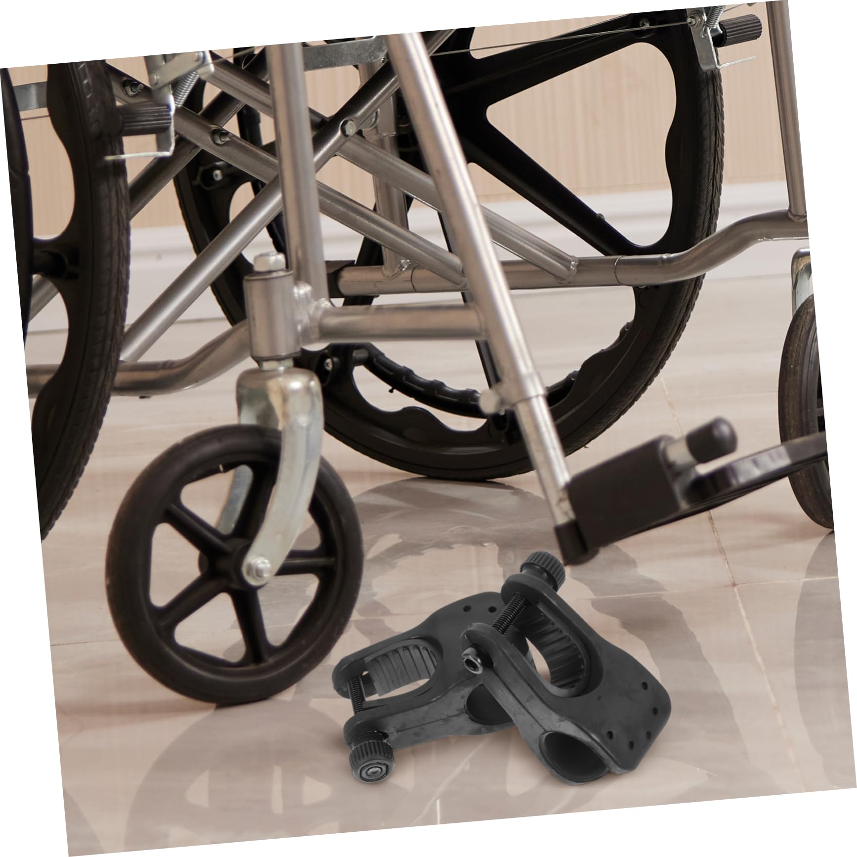 KOMBIUDA Electric Scooter Cane Holder 2 Pack Wheelchair Crutch Holder Easy to Install