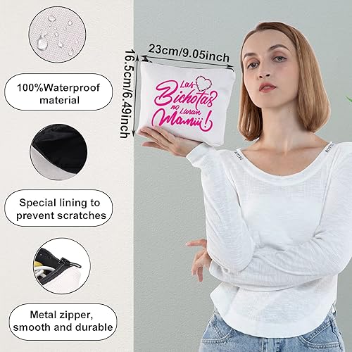 Miniatura 2 de WZMPA Bolsa de maquillaje para cosméticos de música latina inspirada en la música regalo inspirado en la música bolsa con cremallera para mujeres y
