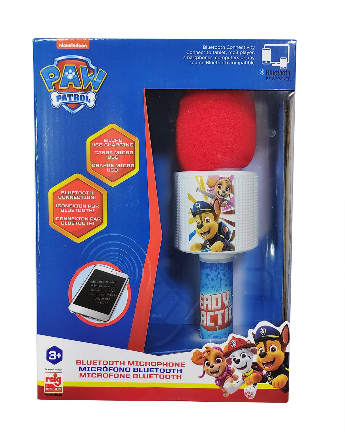 CLAUDIO REIG Paw Patrol- microfono Bluetooth, multicolore, S.L. 2546