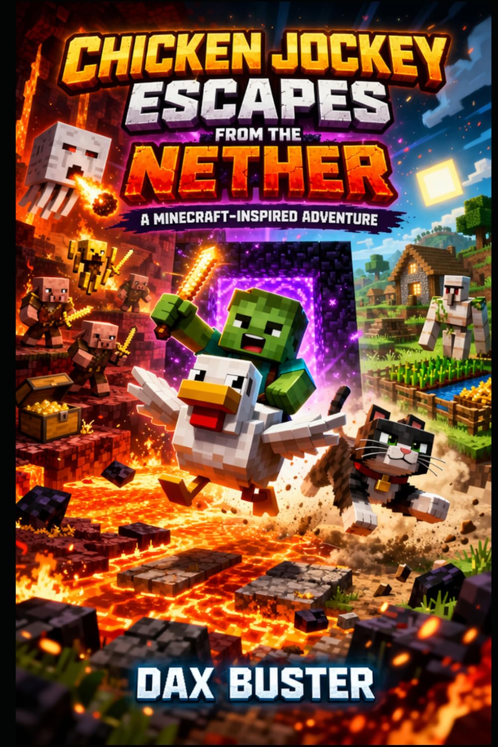 Chicken Jockey Escapes from the Nether: A Minecraft-Inspired Adventure: Unofficial Books