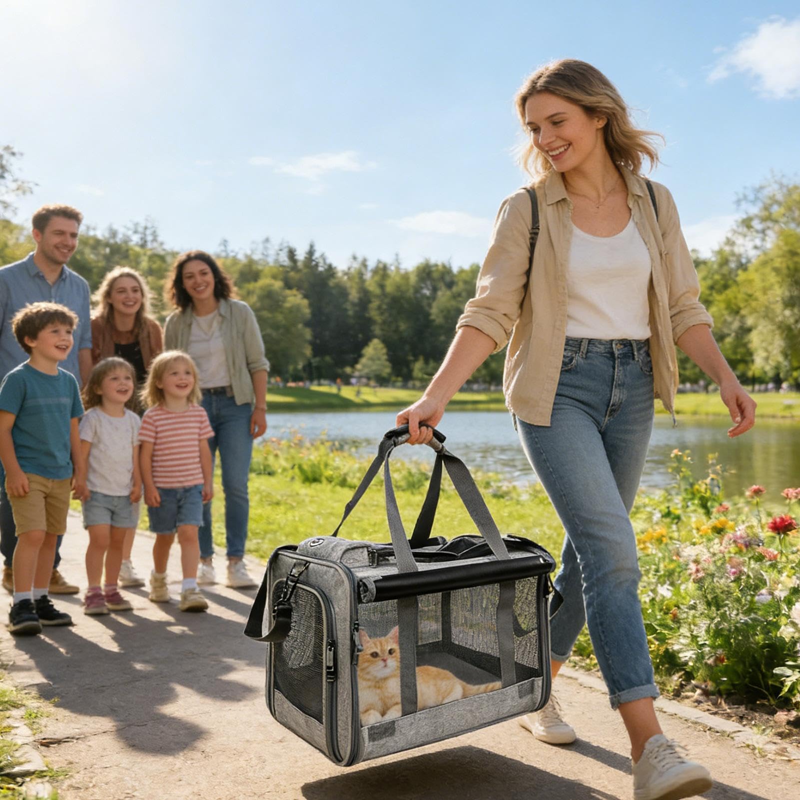-Tragetasche Bis zu 9 kg, atmungsaktive Reisetasche