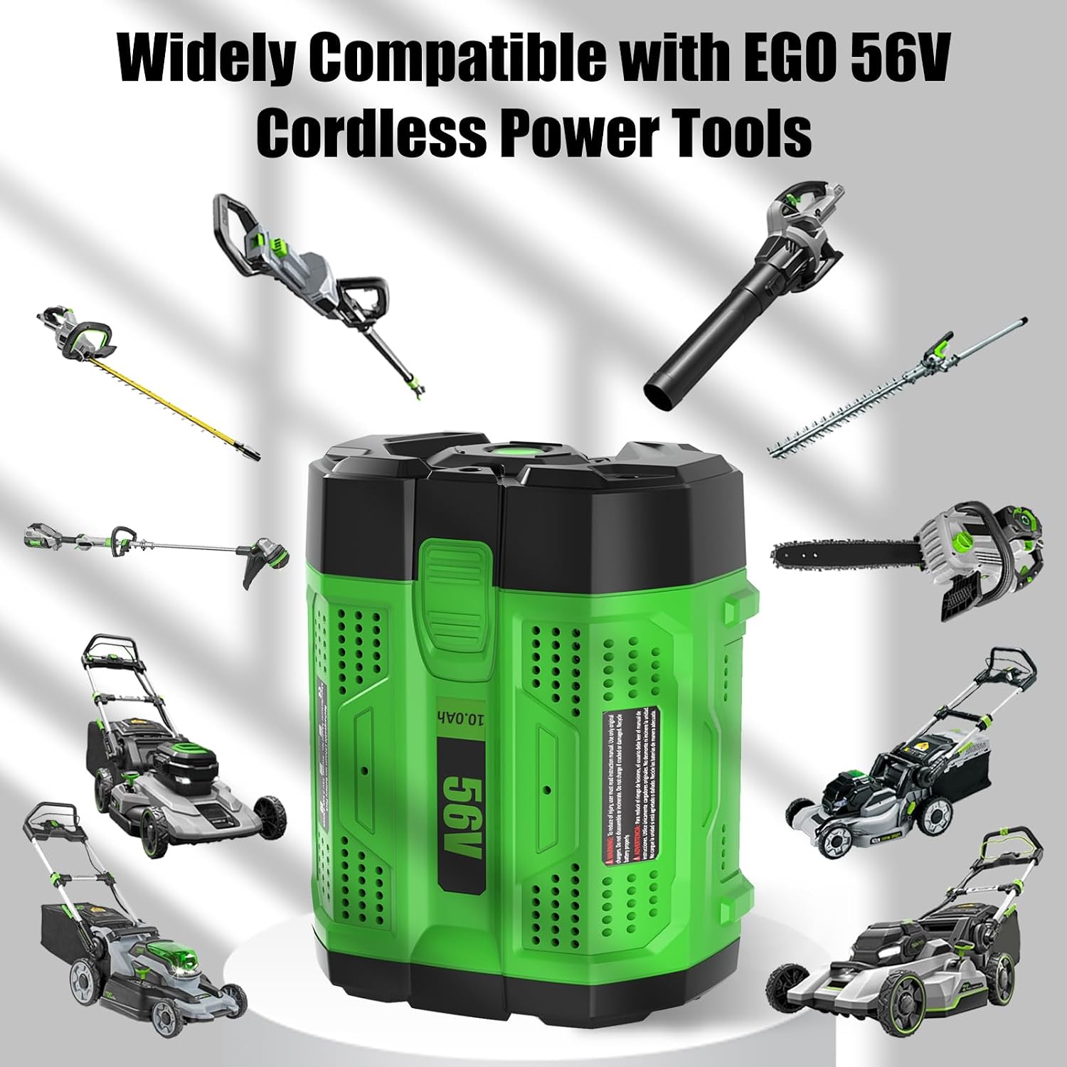 Upgrade 2Packs 10000mAh Lithium Ion Battery Long Runtime High Power Output Replacement for EGO 56V Battery BA2800 BA2800T BA4200 BA4200T BA5600T