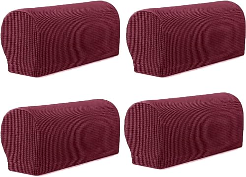 vctops 4 fundas elásticas para reposabrazos de color sólido, antideslizantes, para sillas, sofá, sillón, fundas para sofá reclinable con pasadores vctops 4 fundas elásticas para reposabrazos de color sólido, antideslizantes, para sillas, sofá, sillón, fundas para sofá reclinable con pasadores