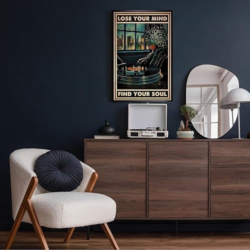 Miniatura 5 de Discos de vinilo de moda, pósteres de lienzo de música, arte de pared vintage abstracto de mujer, arte de pared con música para sala de estar,