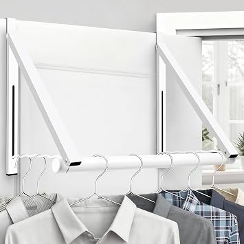 CZC HOME Foldable Over Door Drying Rack, Expandable Over The Door Hanger for Hanging Towels, Clothes & Coat, Over The Door Rack for Bedroom, Laundry and Bathroom