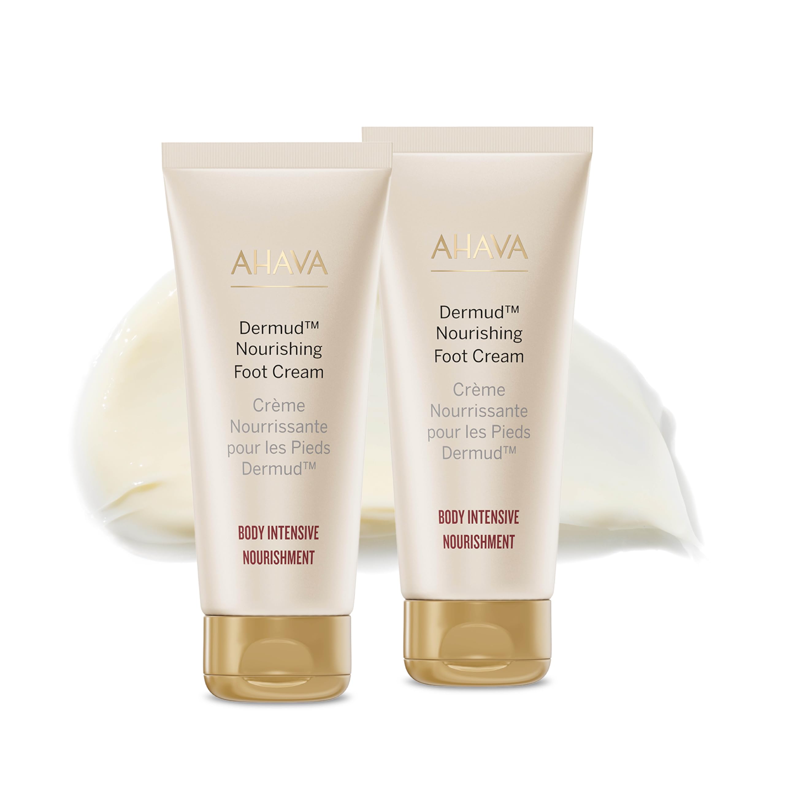 AHAVA Dermud Intensive Foot Cream Duo, 3.4 Fl Oz x 2