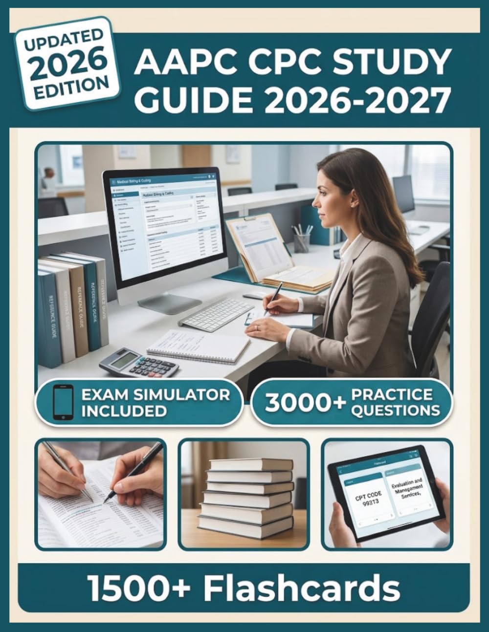 AAPC CPC STUDY GUIDE 2026-2027: 3,000+ Practice Questions, 12 Full-Length Tests, Digital Flashcards & Advanced Exam Simulators To Pass with Confidence