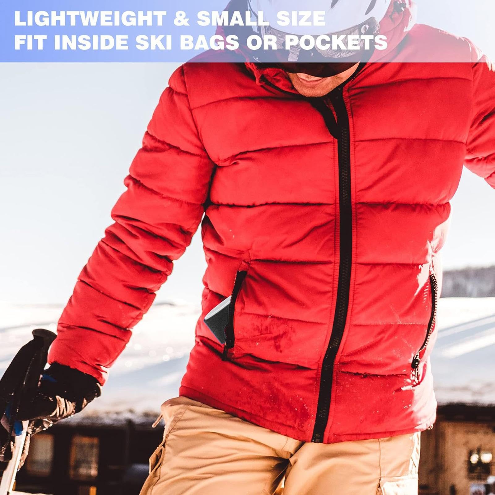 Cinghia per snowboard, skigurte da trasportare | Fascetta per snowboard – 4 supporti per bastoni, fasce da sci regolabili, tracolla per un facile trasporto, cinghia da snowboard, accessori da sci