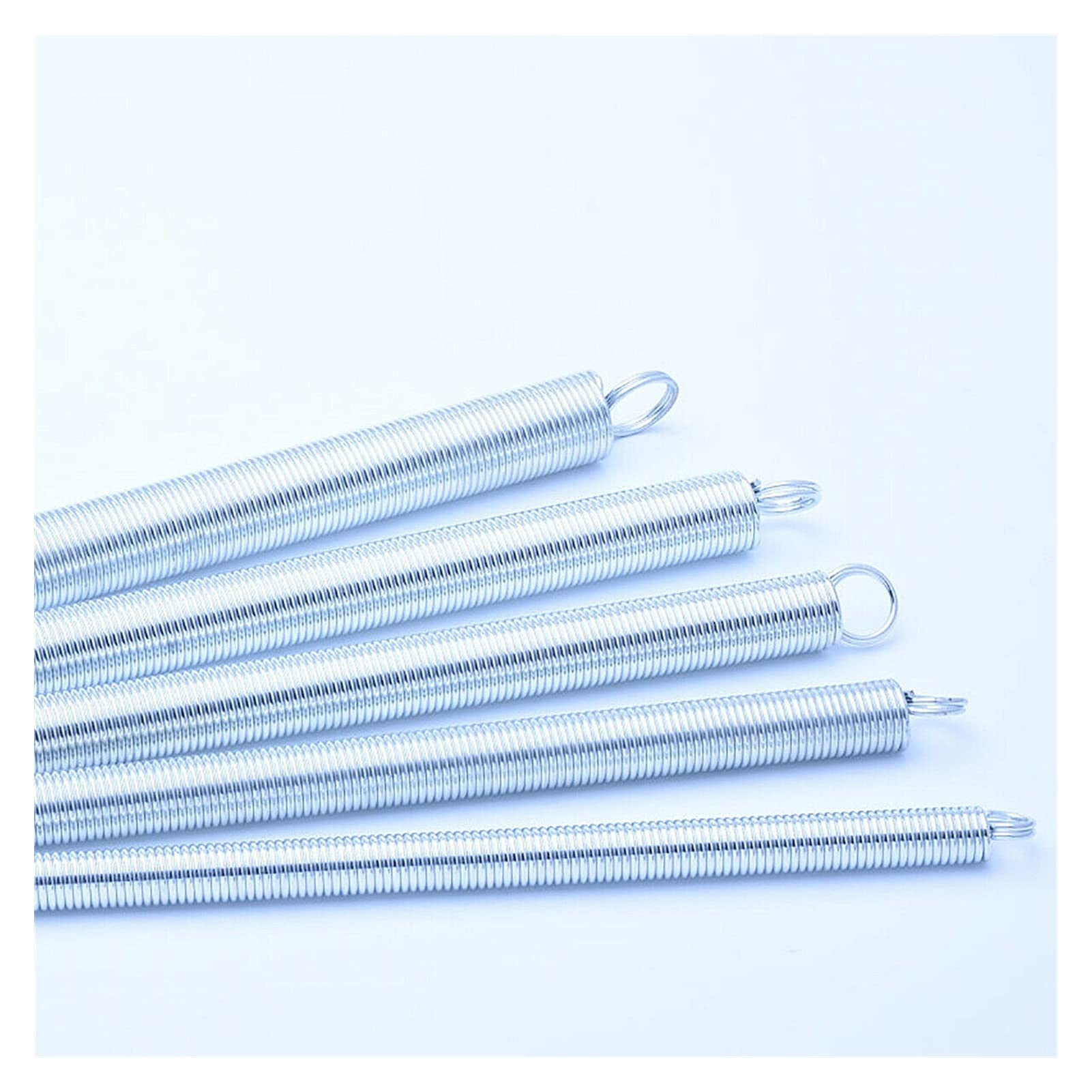Sostituzione della molla di tensione del metallo 1 pezzo di 300mm lungo molla a molla doppia gancio tensione tensione molla luminosa diametro del filo zincato 2mm 2,5 mm Diametro esterno 12mm-30mm