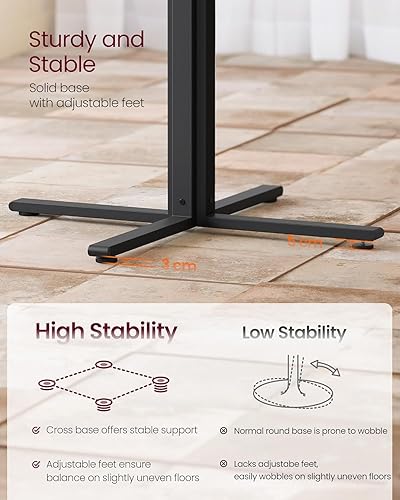 Miniatura 7 de VASAGLE Mesa de comedor, pequeña mesa de cocina redonda para 4 personas, 31.5 x 29.4 pulgadas, para comedor, sala de estar, granja, resistente al