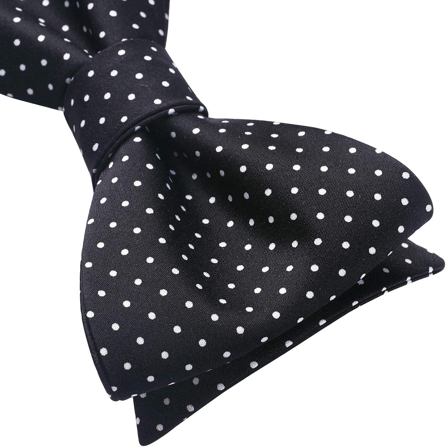 HISDERN Bow Ties for Men Polka Dot Selftie Bowtie and Pocket Square Classic Business Tuxedo Wedding Bowties Handkerchief - Image 2