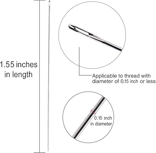 Miniatura 10 de Agujas de cuentas tamaño 11 extra cortas (25 piezas) con tubo de almacenamiento de agujas