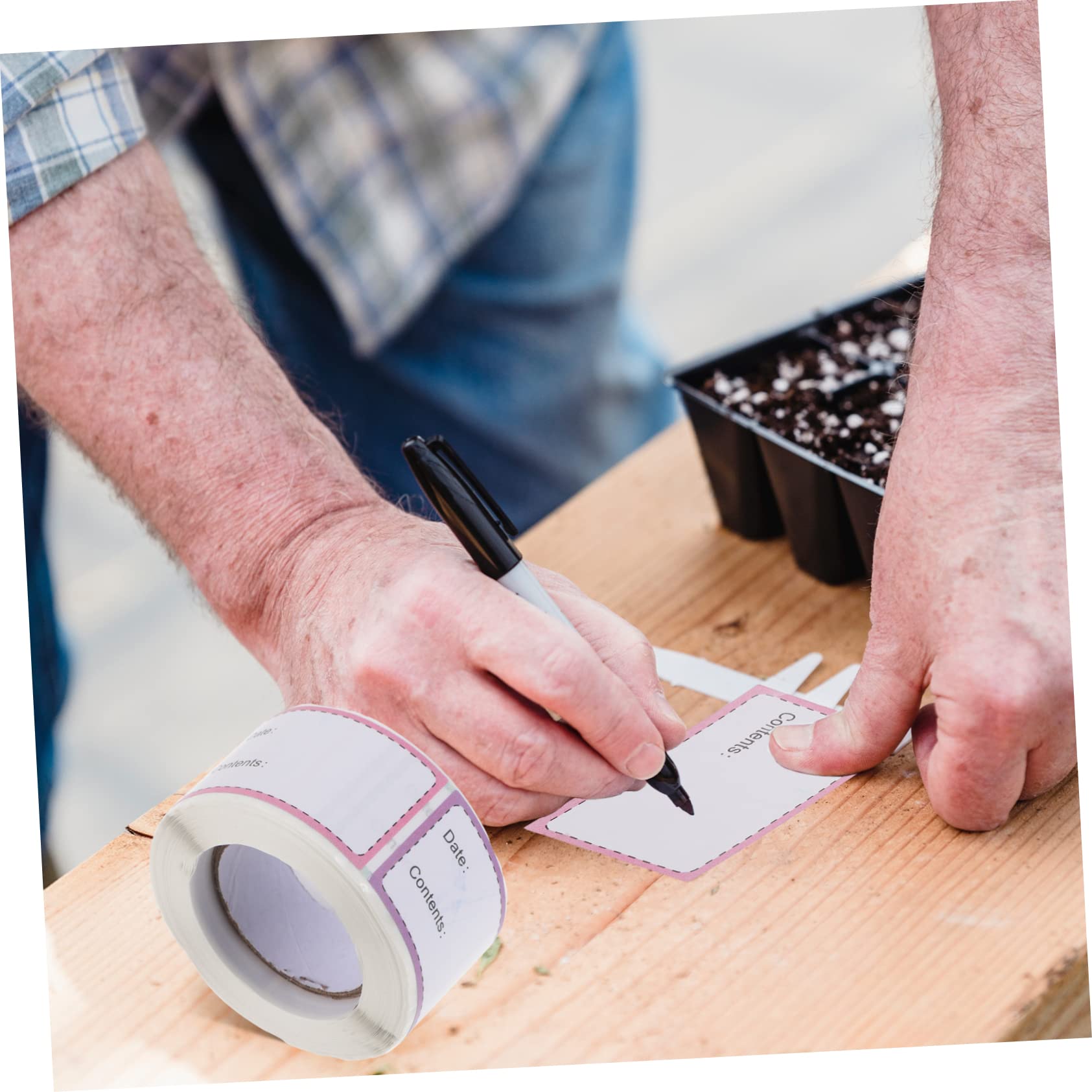 MUSISALY 1 Roll Food Labels Label Stickers for Reusable Labels for Food Containers Jar Labels Freezer Labels to Write on Food Container Labels Food Date Labels Food Stickers Colorful Paper