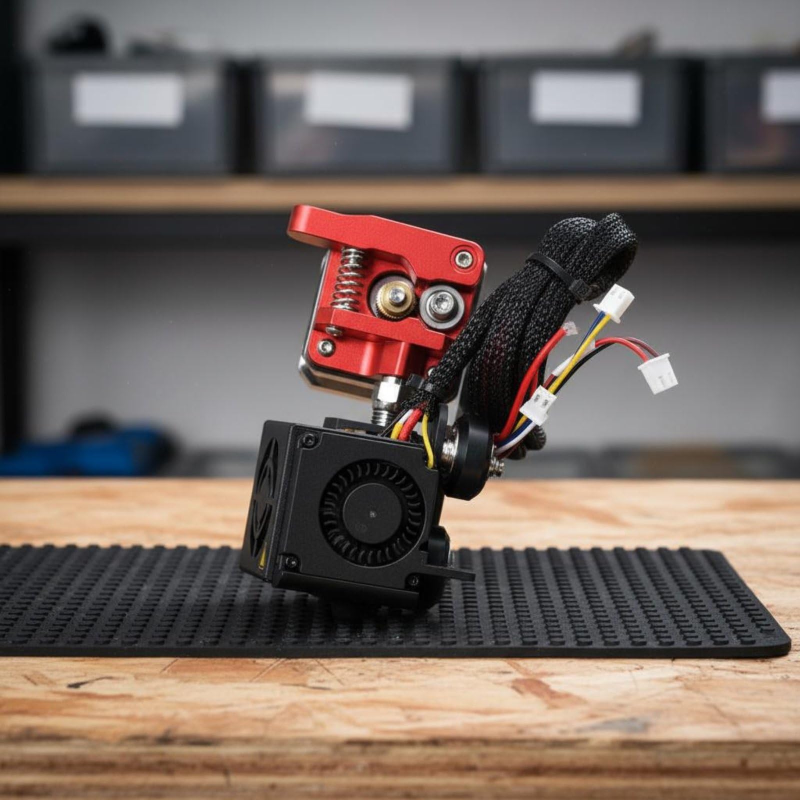 3D Printer Upgrade Estrusore Gruppo Alimentatore Filamento Doppio Ingranaggio Modulo Hotend Ricevitore Filamento Stabilizzato Corpo in Alluminio, Terminale 24V