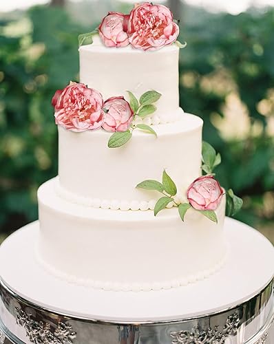 Miniatura 7 de 2 ramos de peonías artificiales, 14 cabezas, flores artificiales de seda con tallos para decoración de bodas, ramo de novia, manualidades, arreglos