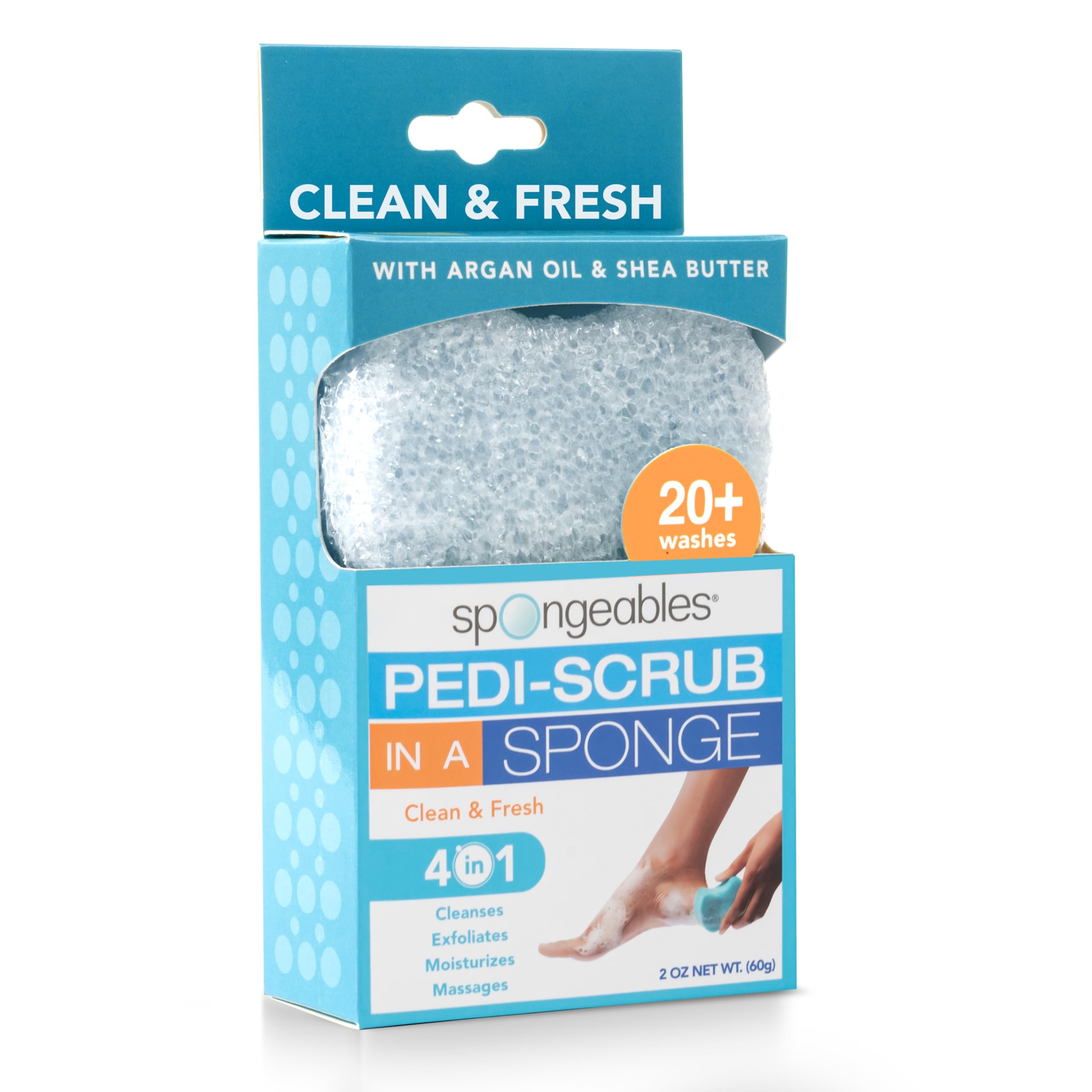 Pedi Scrub Foot Exfoliating 20+ Wash Sponge