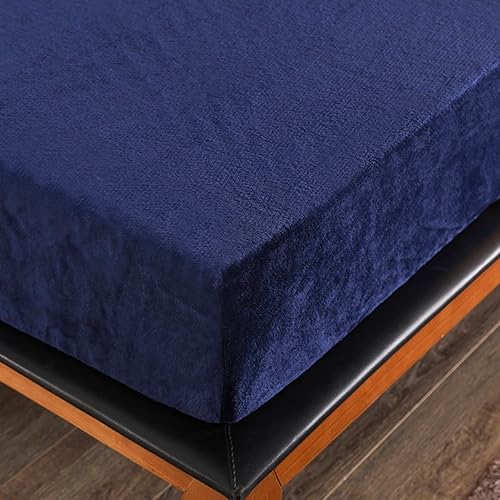 Miniatura 10 de Sábana bajera de franela tamaño individual XL, sábana bajera de terciopelo de felpa ultra suave y mullida con bolsillo profundo de 15 pulgadas,