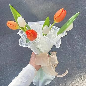 Amazon.com: Banxidi Korean Style Ruffle Yarn Floral Wrapping