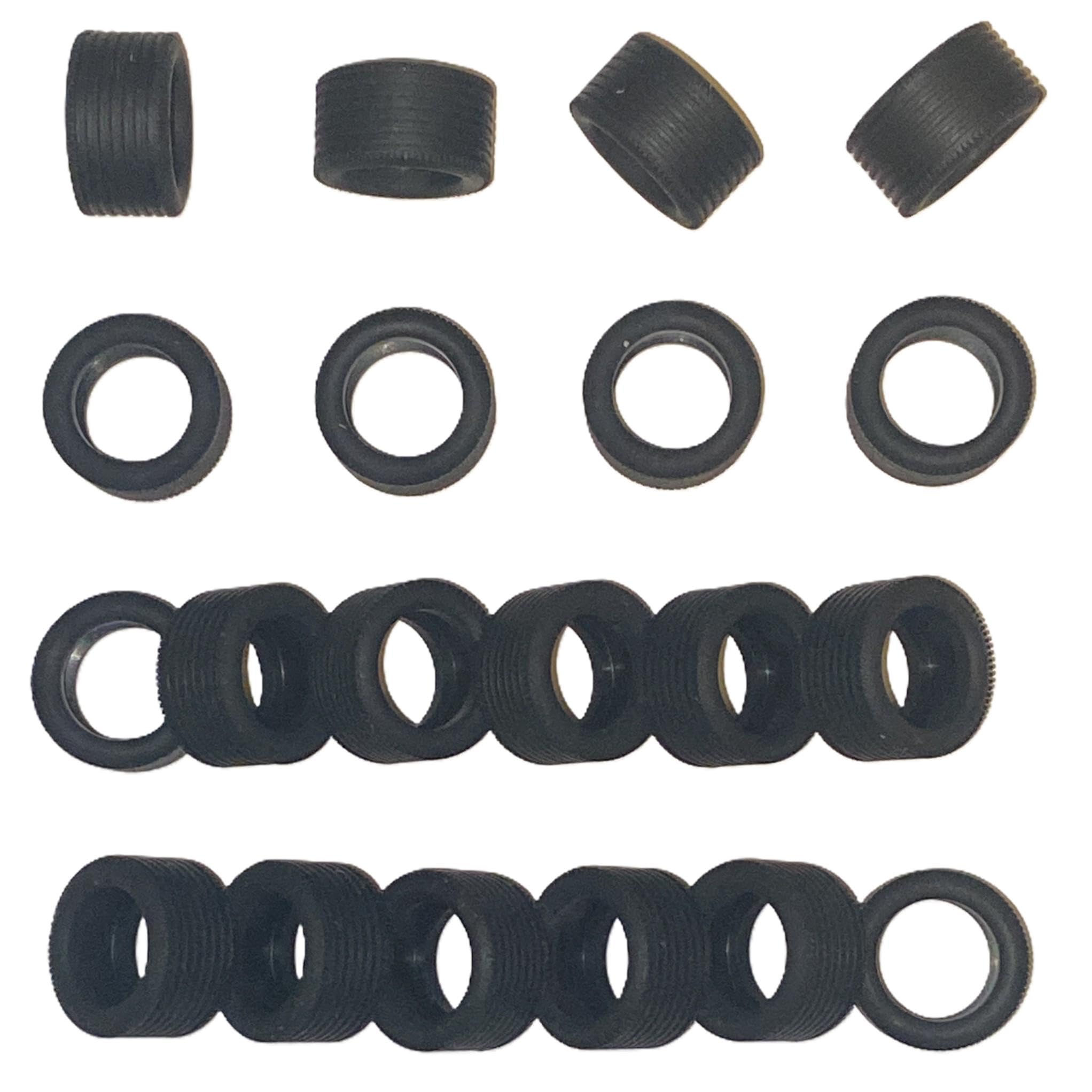 SSC Slot Cars Super Grip Replacement Car Tyres/Tires Set Accessory, SCX Rally Rears Compatible for - Scalextric Saloon Cars Ferrari GTO Rear, BMW M1 Rear, Lancia 037 Rear etc. 11mm Wide (10)