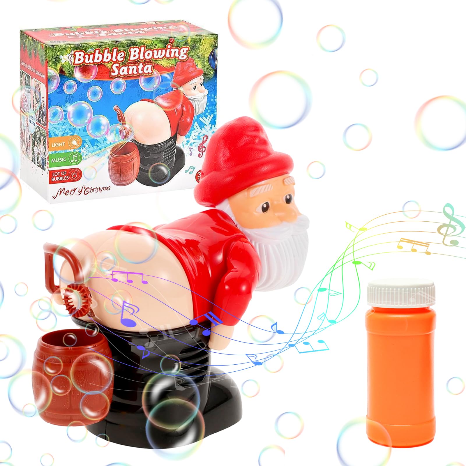 Yozexin Funny Christmas Bubbles Blowing Santa