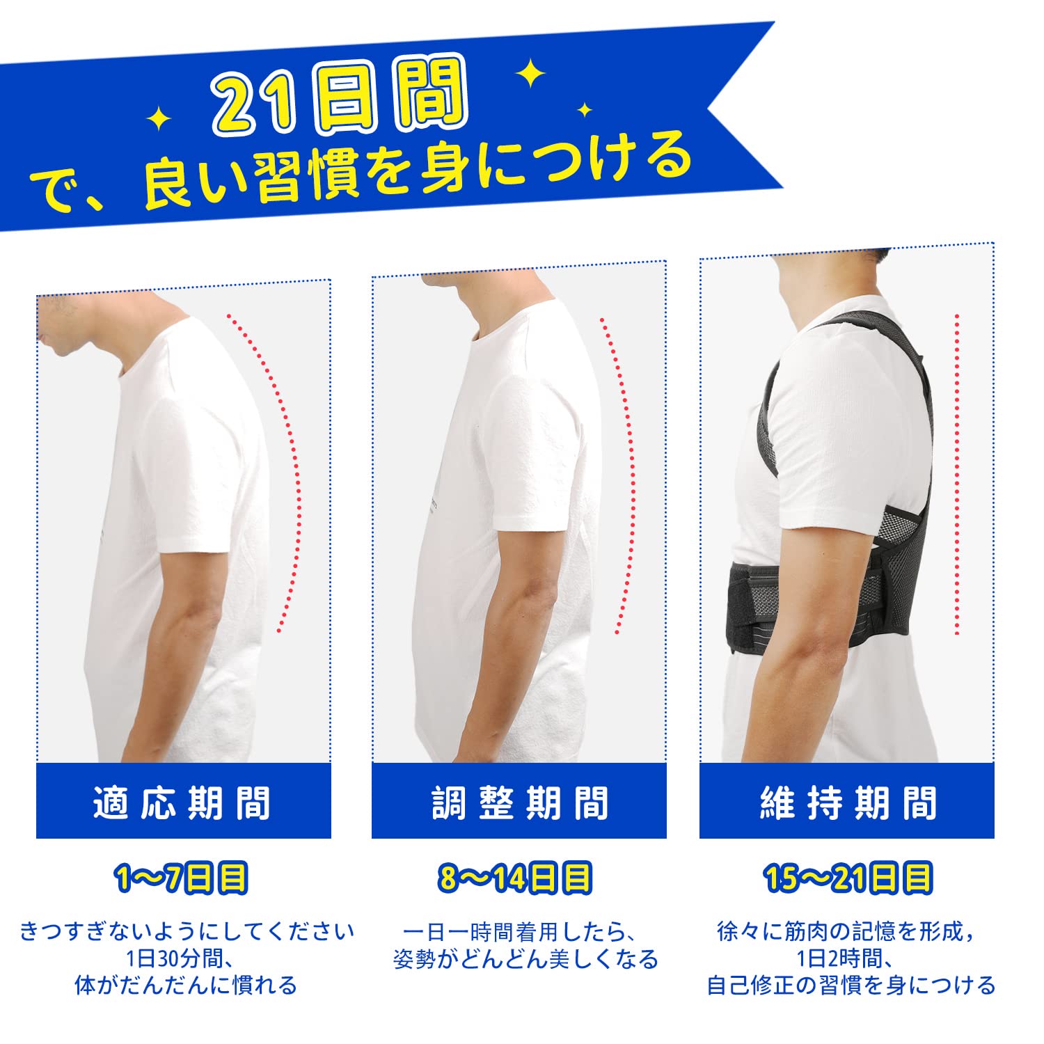 Amazon | CruiserRhino 姿勢サポーター 通気性 猫背ベルト マジック