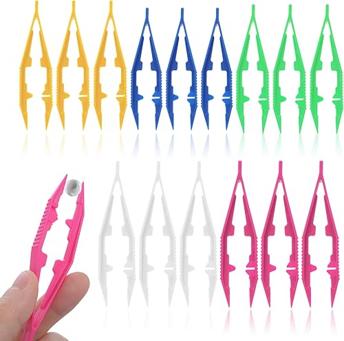 15 pinzas de plástico de 4 pulgadas, pinzas de cuentas de plástico, pinzas para manualidades, herramientas para cuentas, fabricación de joyas,