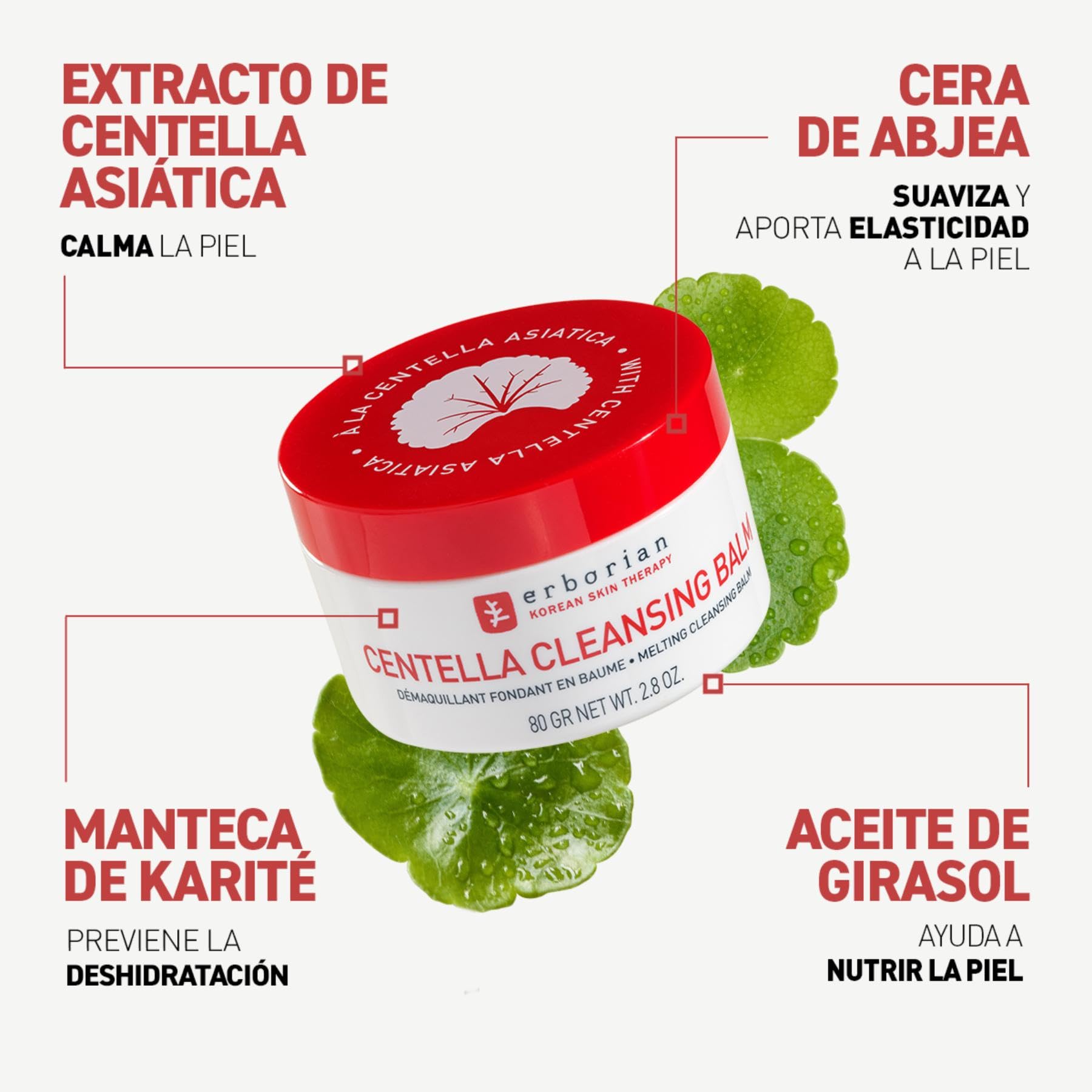 Erborian - Centella Cleansing - Aceite desmaquillante, gel limpiador, bálsamo desmaquillante para el rostro con Centella Asiática - Todo tipo de pieles - Cuidado cosmético coreano — view 4