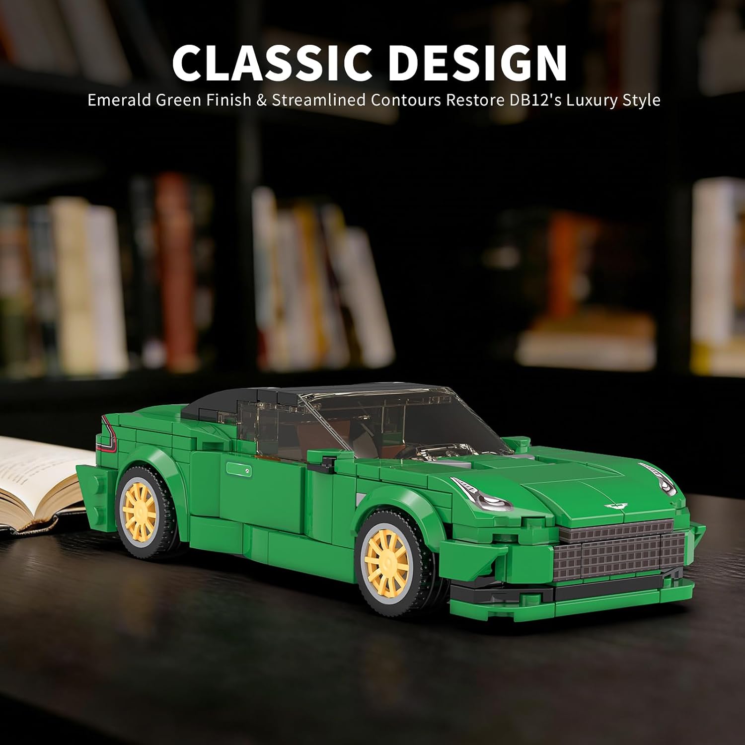 Mould King 27113 Martin DB12 Speed Champion Technik Car Building Set, Classic Racing Car Model Kits for Display, Gift Ideas for Birthdays and Fans (375+PCS)