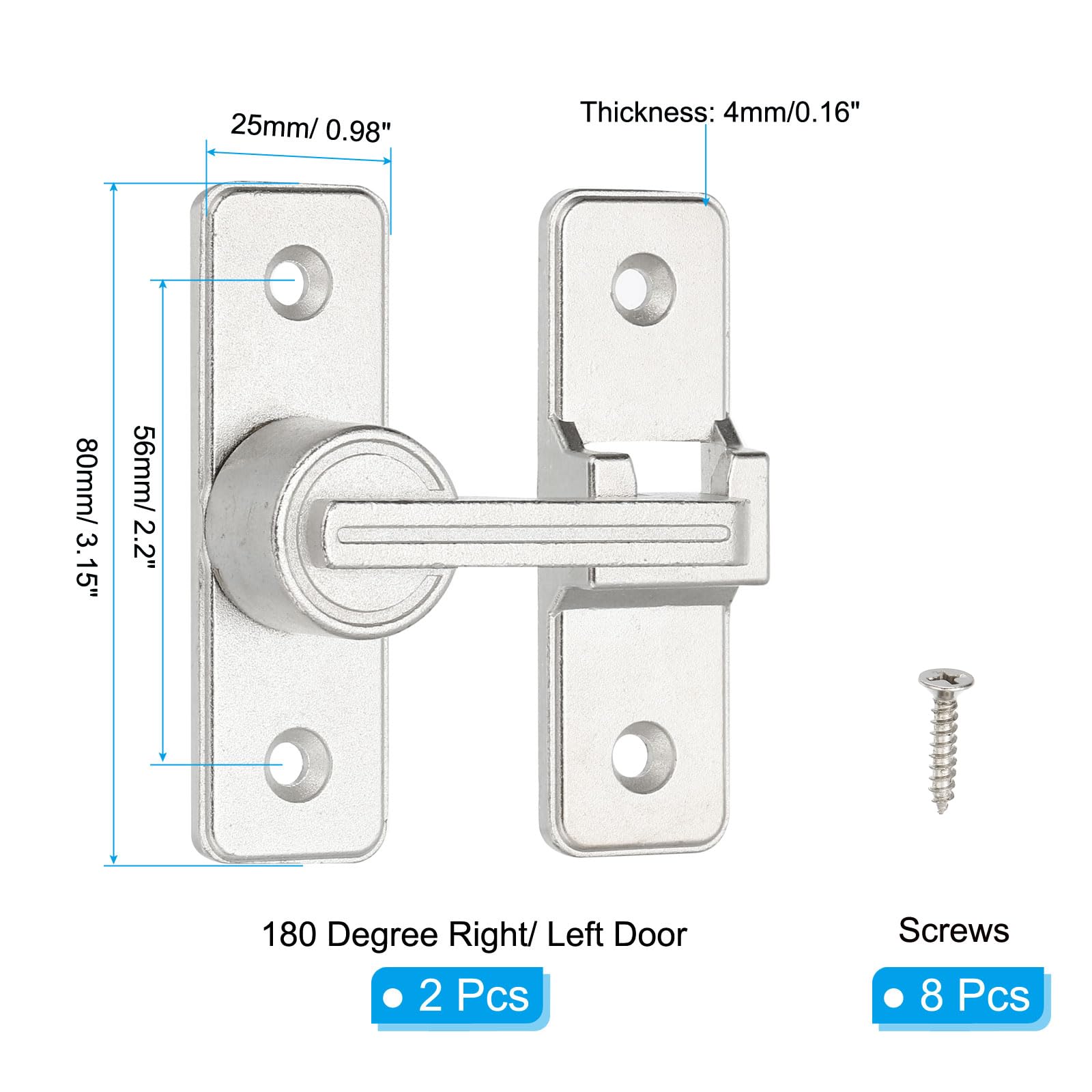 PATIKIL 180 Degree Barn Door Lock - Image 2