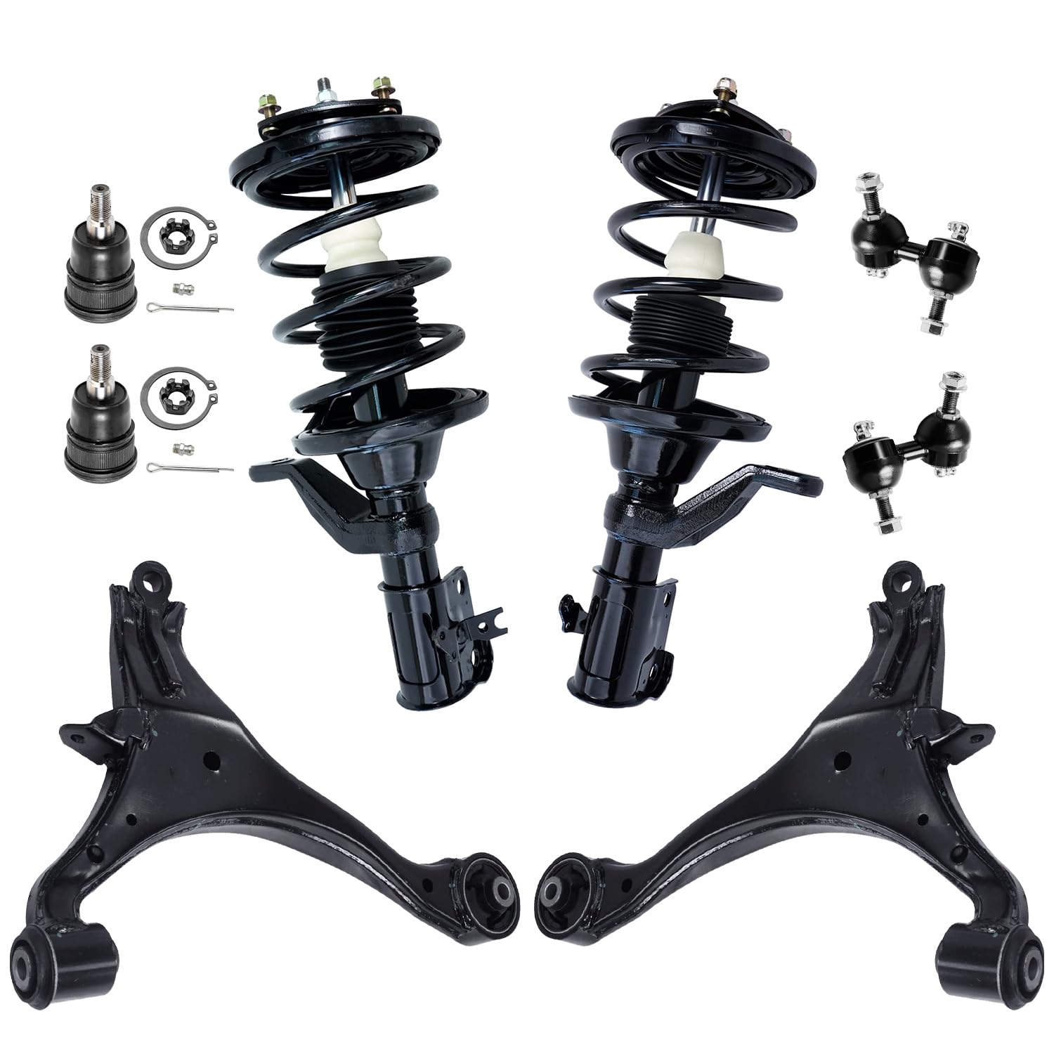 Detroit Axle - 8pc Front End Suspension Kit for 2001-2005 Honda Civic