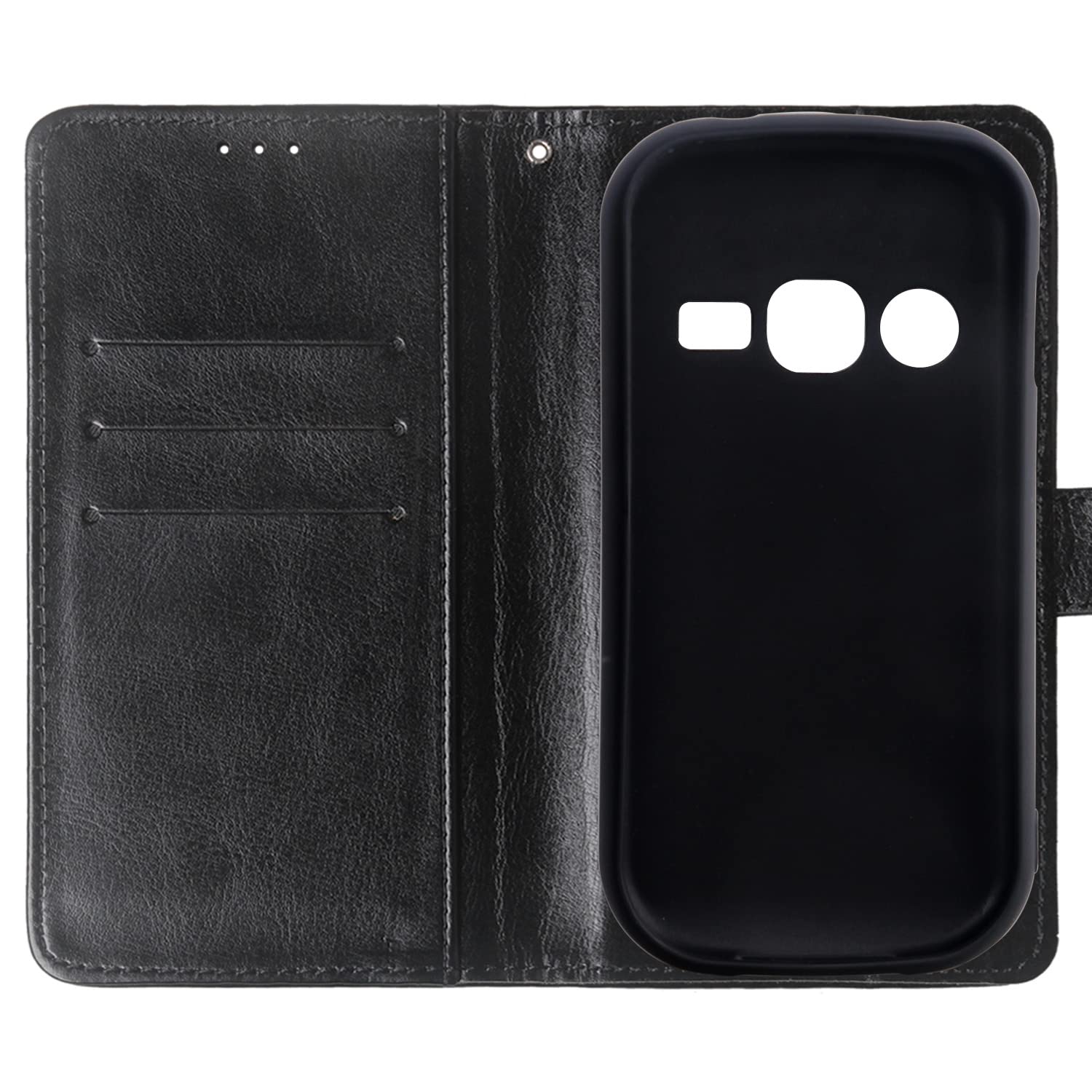 Custodia In Pelle Rossa Flip Case Con Porta Carte Per Doro 7010 E 7011 2.8