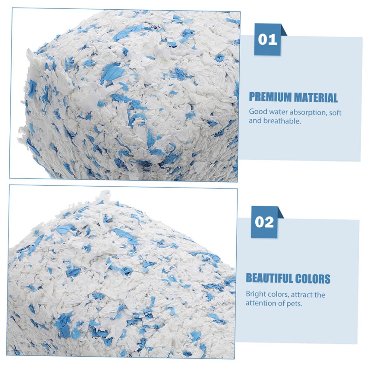Yardwe 2 Piezas 2 Ropa De Cama para Mascotas Arena para Animales Pequeños Ropa De Cama para Ratas Acolchado para Nido De Hámster Ropa De Cama De Chinchilla Ropa De Cama para Hámster Papel