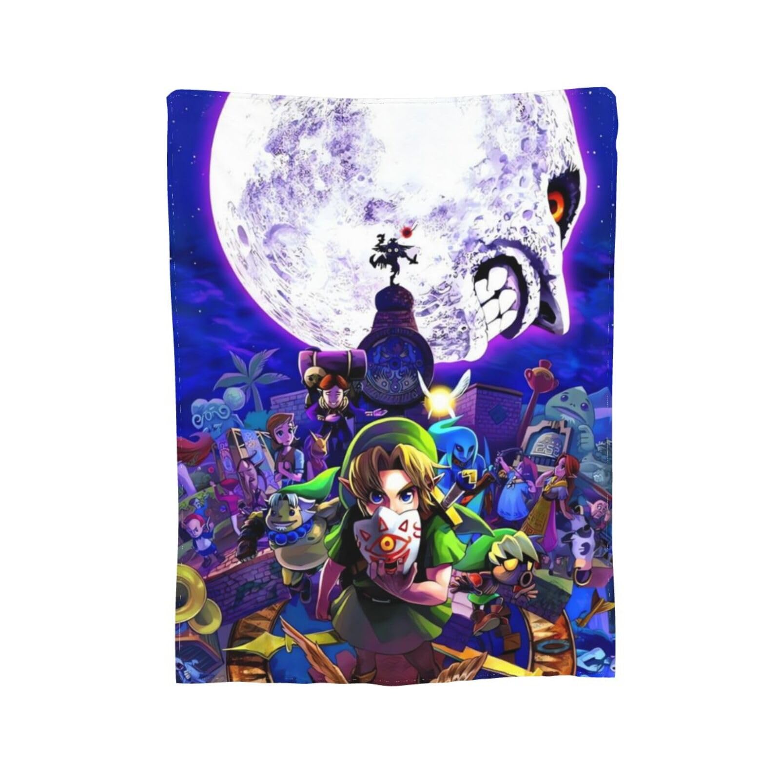 Anime The Legend of Ze-lda Blanket Funny Air Conditioner Quilt Flannel Blanket Cartoon Throw Blankets Soft Warm All Seasons for Bed Beach Camping Lightweight 50"x40"