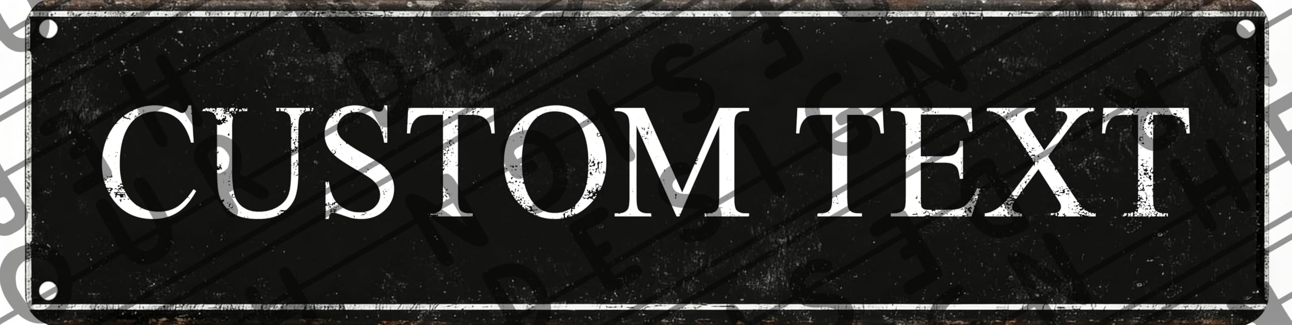 Custom Metal Sign 16x4 Personalized Text Commercial Industrial Business