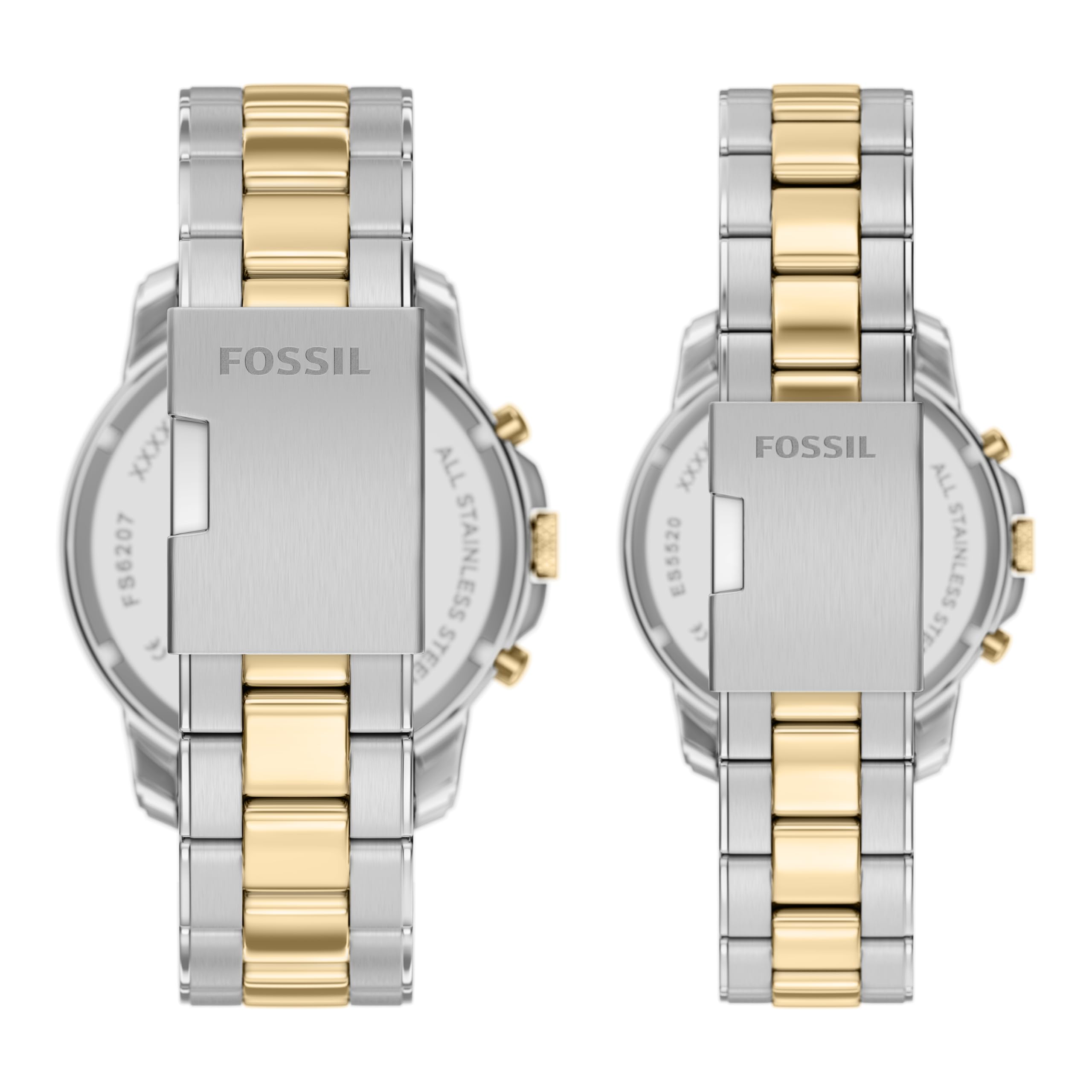 Fossil Grant - Orologio da uomo e da uomo, in acciaio inox, bicolore