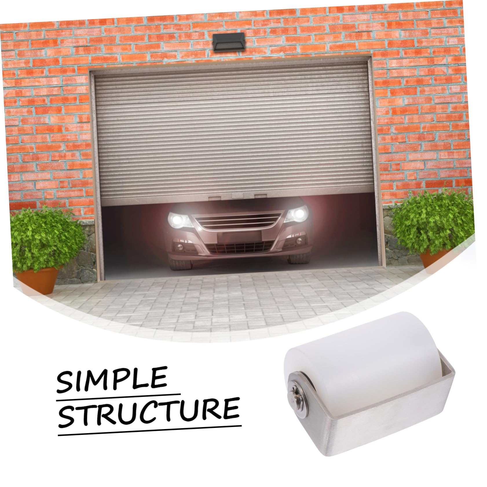 VILLCASE Rueda De Posicionamiento De Polea Para Puerta Corredera Guía De Rueda De Polea Acero Inoxidable Para Puerta Enrollable