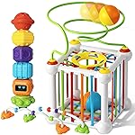 Aprilwolf Montessori Sensory Cube for Toddlers 18 Months + | Educational Activity Center with Elastic Sides | Baby Learning Toys, Wonderful Gift for Birthday Boys & Girls
