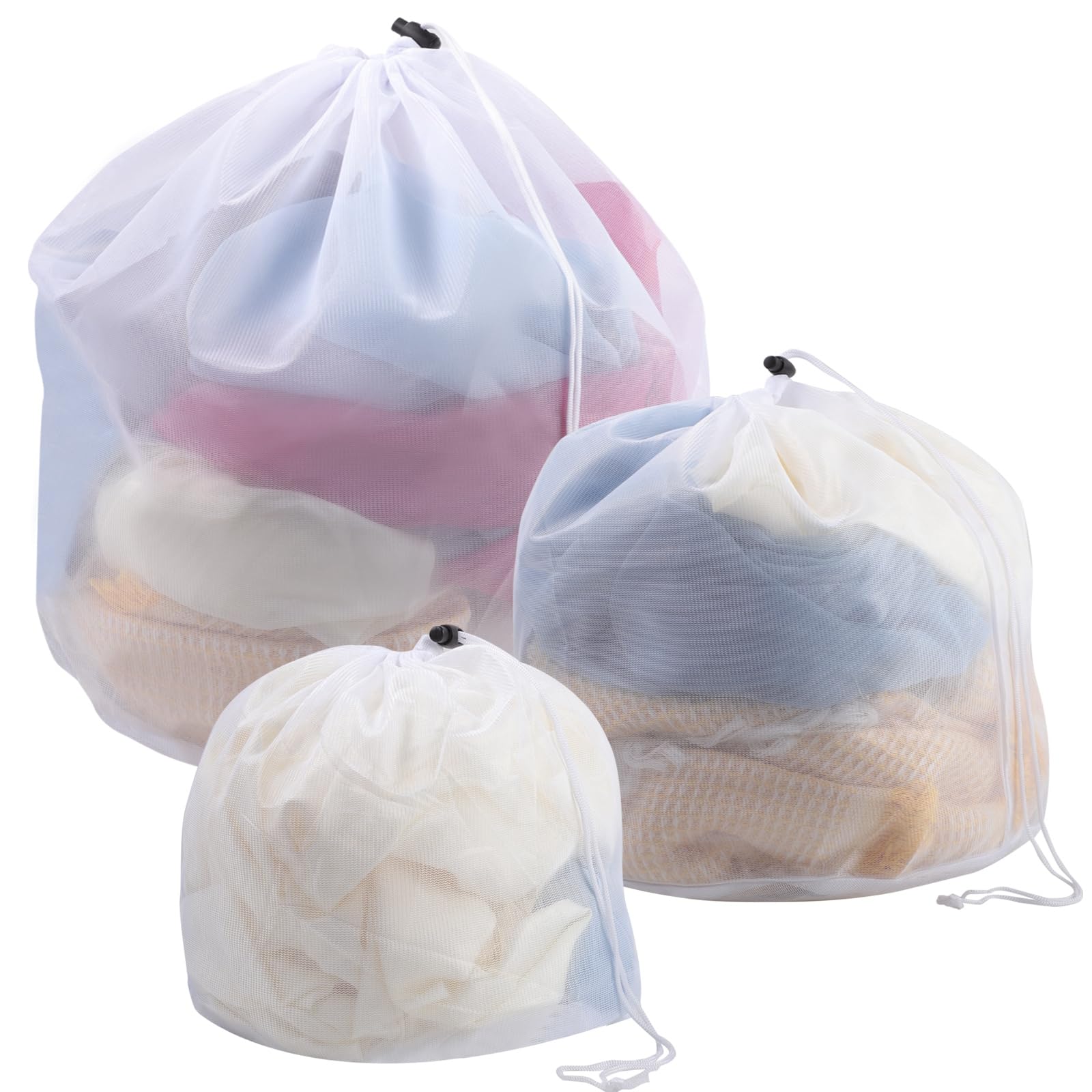 3 Sacchetti Retina Per Lavatrice - Proteggi Reggiseno E Biancheria, Con Chiusura A Coulisse - Foto 5