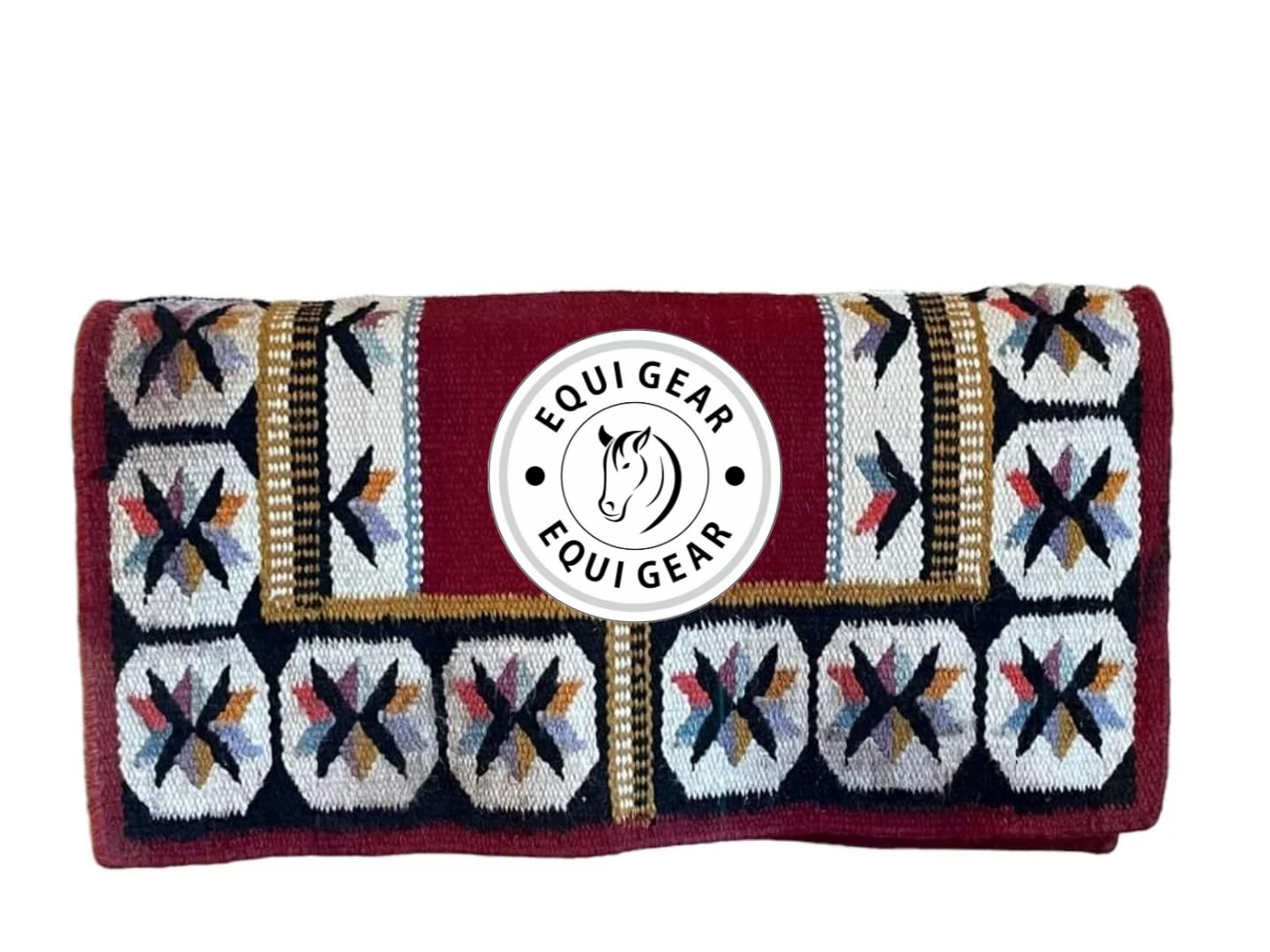 Horse Western Ranch Sottosella/Coperta da sella Western in lana neozelandese con imbottitura in lana con sensore Flex (personalizzazione disponibile) AS46 (36" x 40")