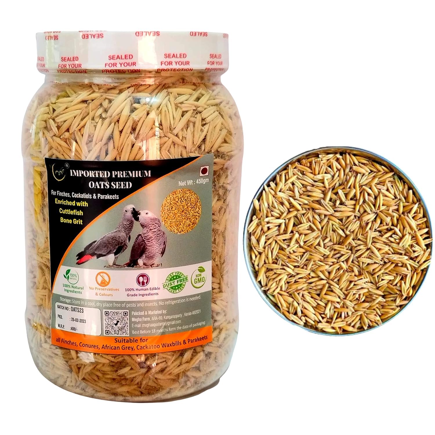 MAF Bird Food, Bird Feed 450 Gram (Oats),All Life Stages-image-26