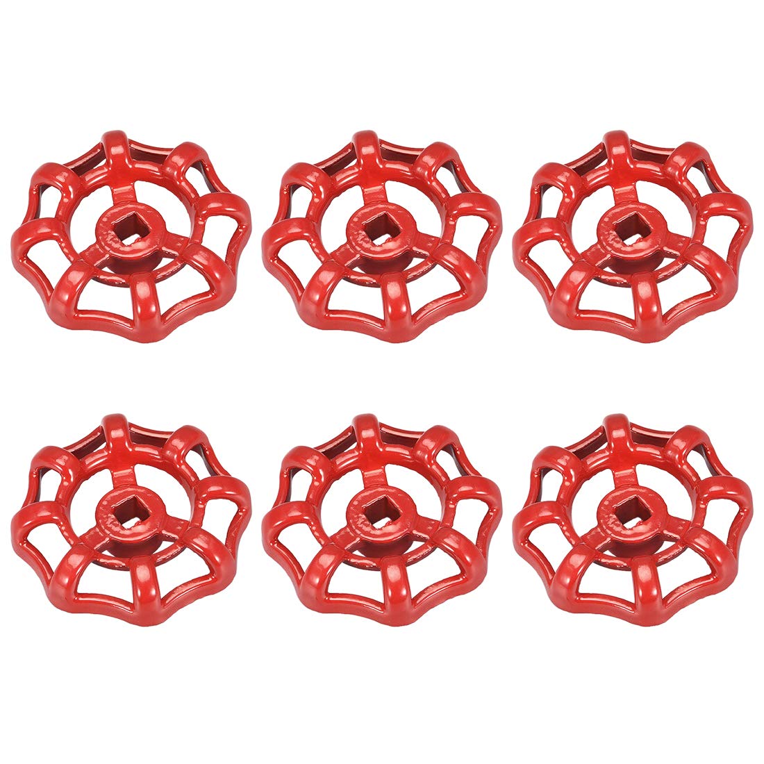 Bavoir de robinet extérieur broche 6x6mm poignée métal roue 51mm