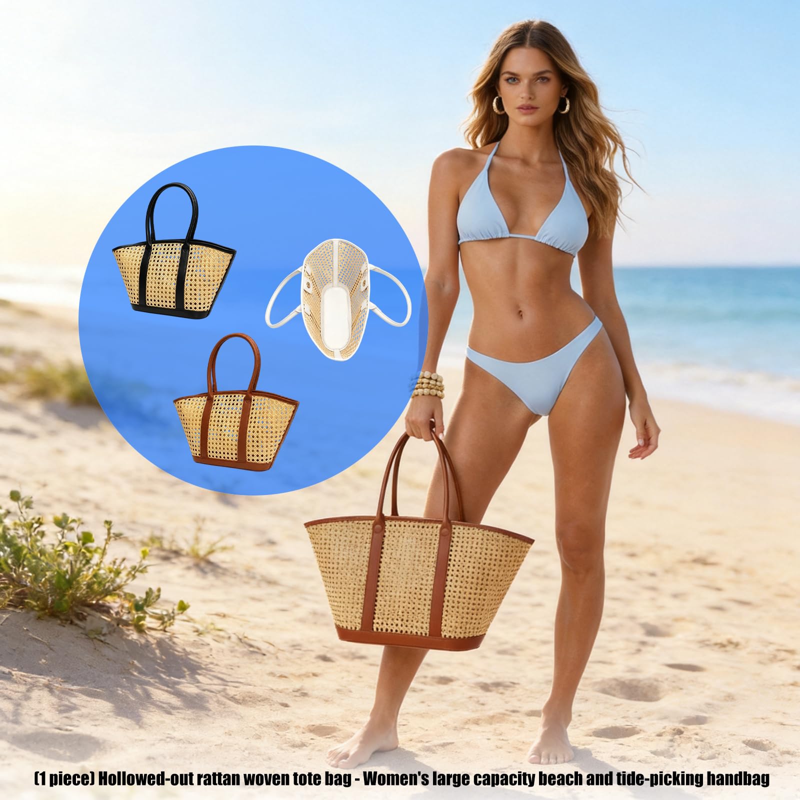 Borsa tote capacità per donna con cavità