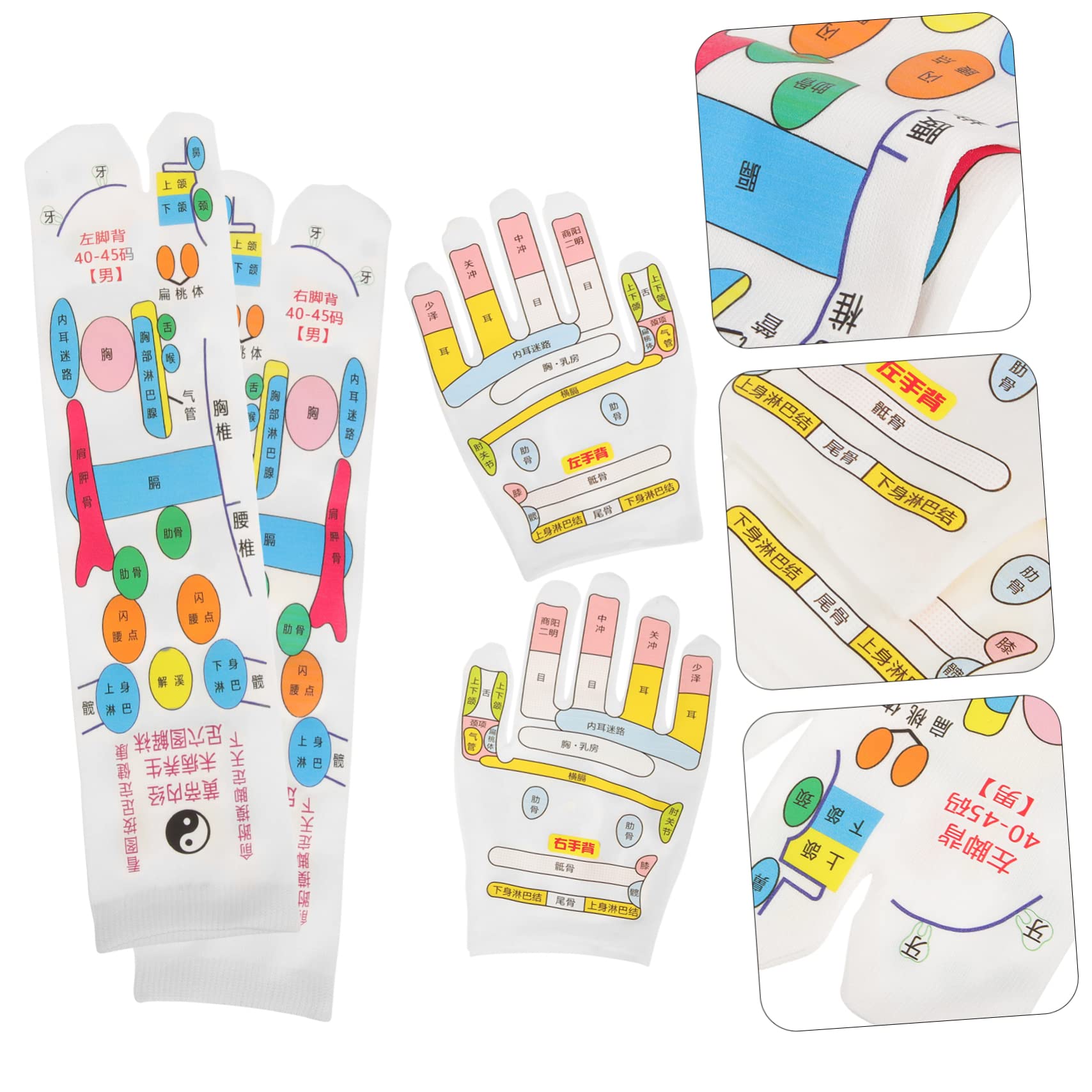 3 Sätze Akupressurhandschuhe Socken Männerwerkzeuge Handschuhe Für Männer Handschuh Zur Reflexzonenmassage Tragbares Massagegerät Menschlicher Körper Massagepunkt Mann Stricken