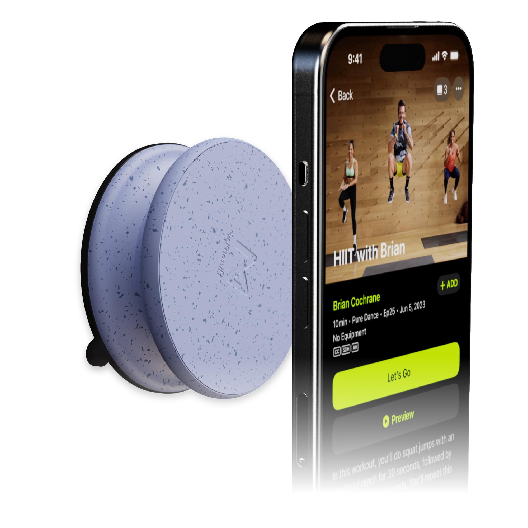 MirrorPlay Ventosa Movil, Soporte Magnetico Movil Coche, Espejo Ducha, Soporte Magsafe Compatible con iPhone, Android y Tablets, Ideal para Fitness, Yoga, Selfies, Padel, Incluye Anillo Adaptador